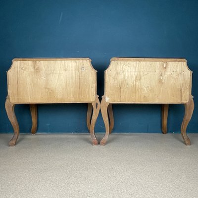 Vintage Italian Nightstand in Wood, 1950s, Set of 2-WQC-1256158