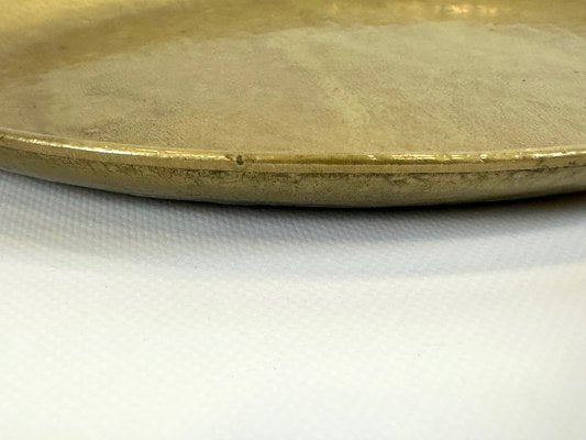 Vintage Italian Oval Brass Tray, 1960s-ZCY-2041388