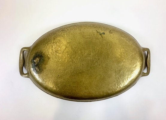 Vintage Italian Oval Brass Tray, 1960s-ZCY-2041388