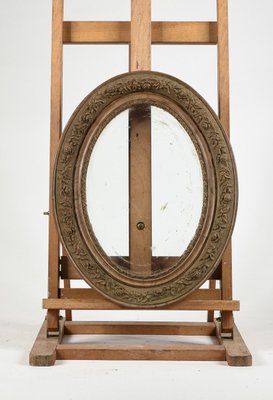 Vintage Italian Oval Frame with Glass, 1900s-RAQ-861066