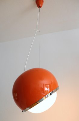 Vintage Italian Pendant Lamp in Glass and Aluminium, 1960s-VNE-966012