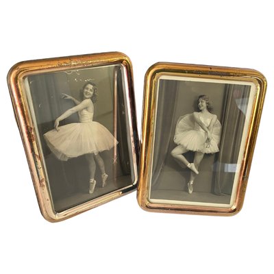 Vintage Italian Picture Frame Photos of Dancer, 1950s, Set of 2-UR-1728452