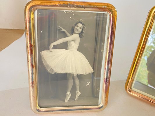 Vintage Italian Picture Frame Photos of Dancer, 1950s, Set of 2-UR-1728452