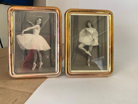 Vintage Italian Picture Frame Photos of Dancer, 1950s, Set of 2-UR-1728452