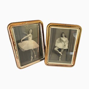 Vintage Italian Picture Frame Photos of Dancer, 1950s, Set of 2-UR-1728452