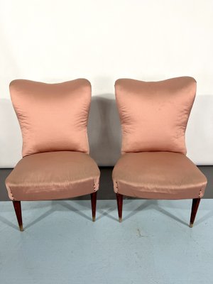 Vintage Italian Pink Club Armchairs, 1950s, Set of 2-OT-1240487