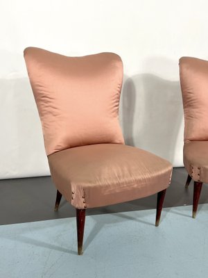 Vintage Italian Pink Club Armchairs, 1950s, Set of 2-OT-1240487