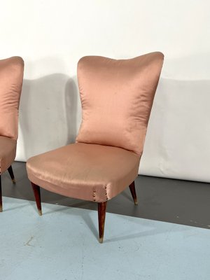 Vintage Italian Pink Club Armchairs, 1950s, Set of 2-OT-1240487