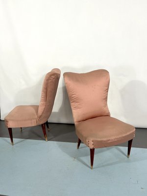 Vintage Italian Pink Club Armchairs, 1950s, Set of 2-OT-1240487