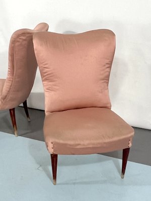 Vintage Italian Pink Club Armchairs, 1950s, Set of 2-OT-1240487