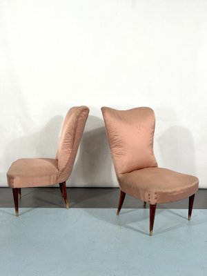 Vintage Italian Pink Club Armchairs, 1950s, Set of 2-OT-1240487