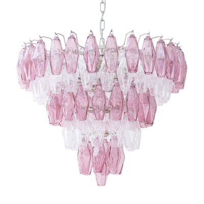 Vintage Italian Pink Murano Glass Chandelier-MPO-1361807