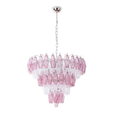 Vintage Italian Pink Murano Glass Chandelier-MPO-1361807