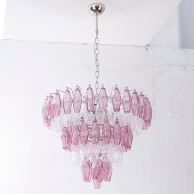 Vintage Italian Pink Murano Glass Chandelier-MPO-1361807