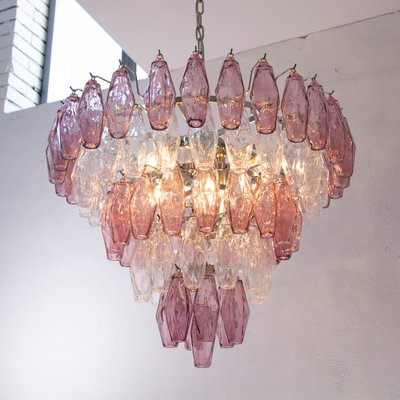 Vintage Italian Pink Murano Glass Chandelier-MPO-1361807