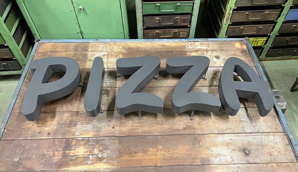 Vintage Italian Pizza Sign, 1970s, Set of 5