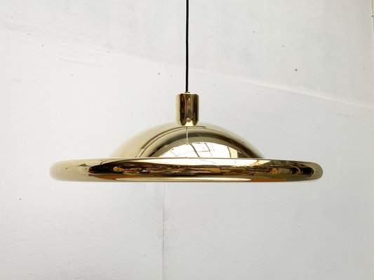 Vintage Italian Postmodern Brass Model S-481 UFO Pendant from Luci Italia, 1970s-UAH-1341630