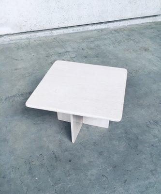 Vintage Italian Postmodern Square Granite Stone Side Table, 1970s-RQV-869781