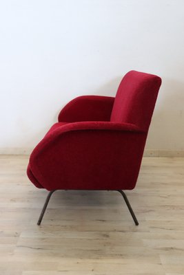 Vintage Italian Red Sofa, 1950s-DCO-1737404