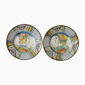 Vintage Italian Renaissance Style Plates from Deruta, 1960s, Set of 2-IXK-1442061