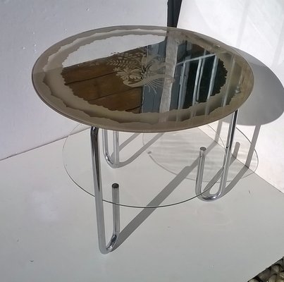 Vintage Italian Round Coffee Table, 1930s-EI-380064