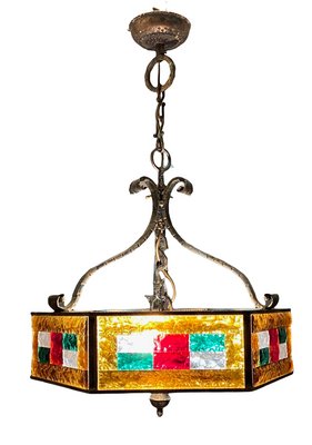 Vintage Italian Rustic Murano Glass Lamp-JJC-1107452