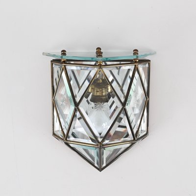 Vintage Italian Sconces in Beveled Glass from Fontana Arte, 1940s, Set of 2-JDR-1768105