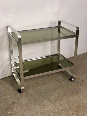 Vintage Italian Service Table in Aluminum by Martini and Rossi, 1960s-RWZ-1393265