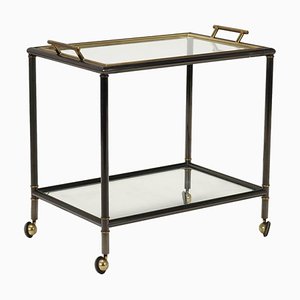 Vintage Italian Serving Cart in Metal and Brass from Christofle, 1970s-VMM-2023896