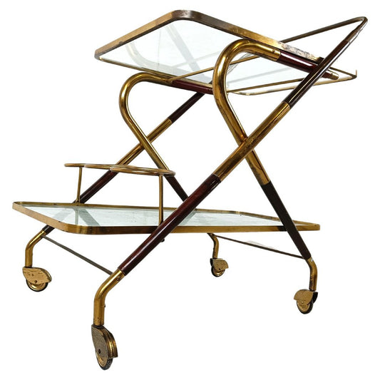 Vintage Italian Serving Trolley by Cesare Lacca, 1950s