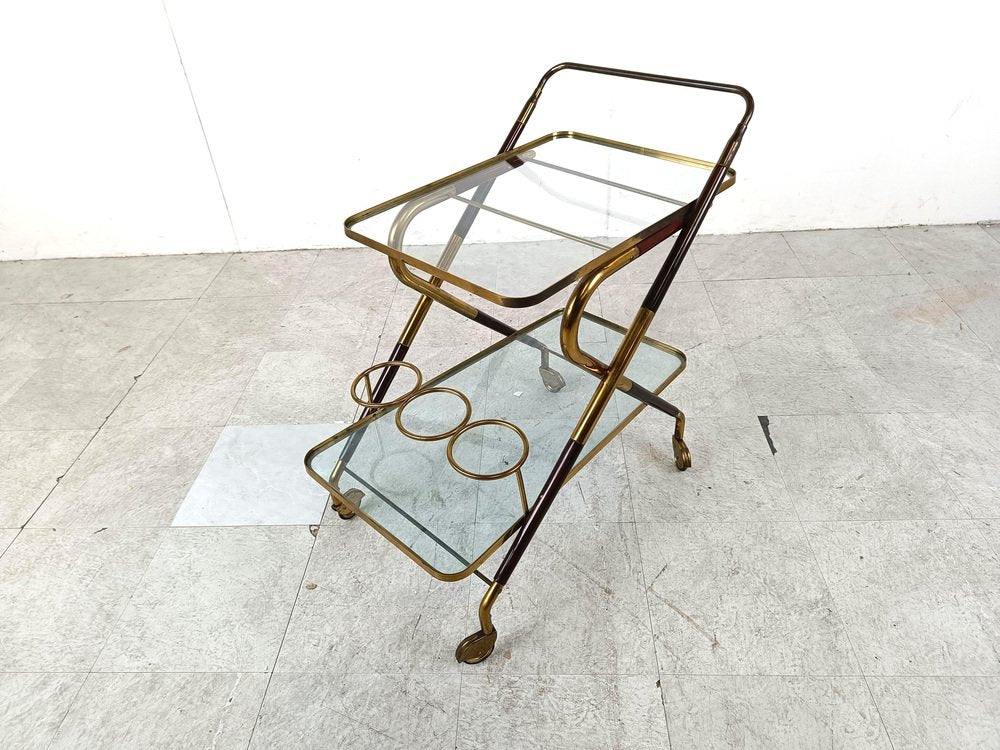 Vintage Italian Serving Trolley by Cesare Lacca, 1950s