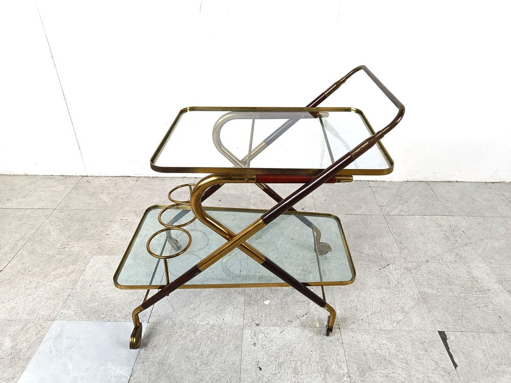 Vintage Italian Serving Trolley by Cesare Lacca, 1950s