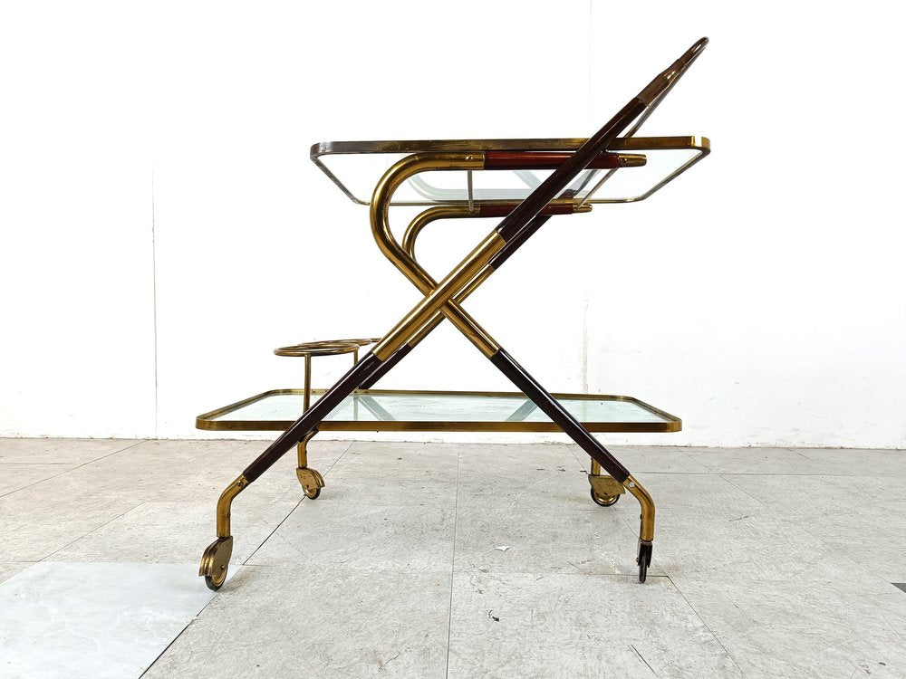 Vintage Italian Serving Trolley by Cesare Lacca, 1950s