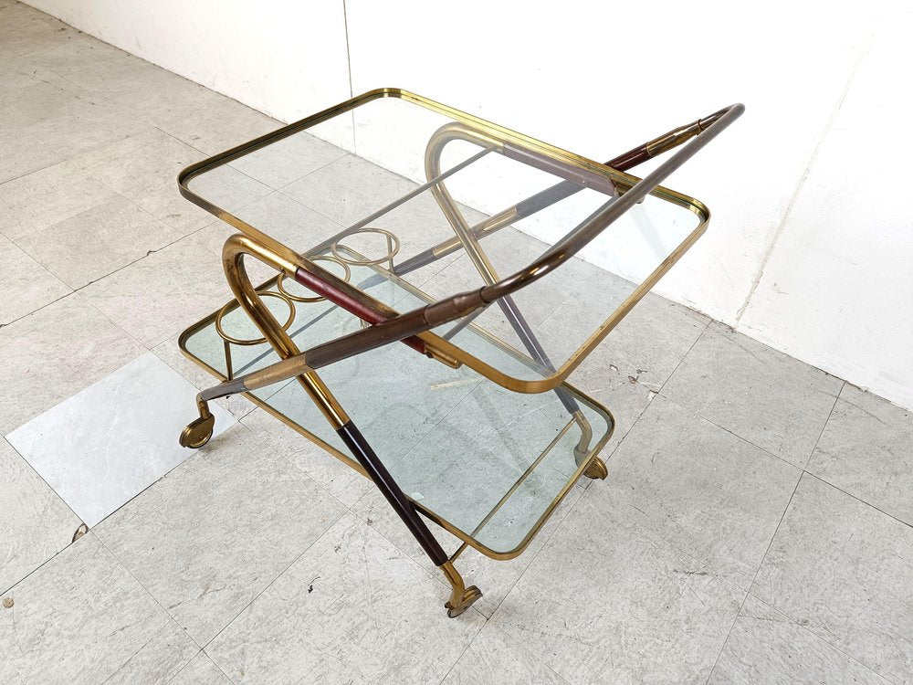 Vintage Italian Serving Trolley by Cesare Lacca, 1950s