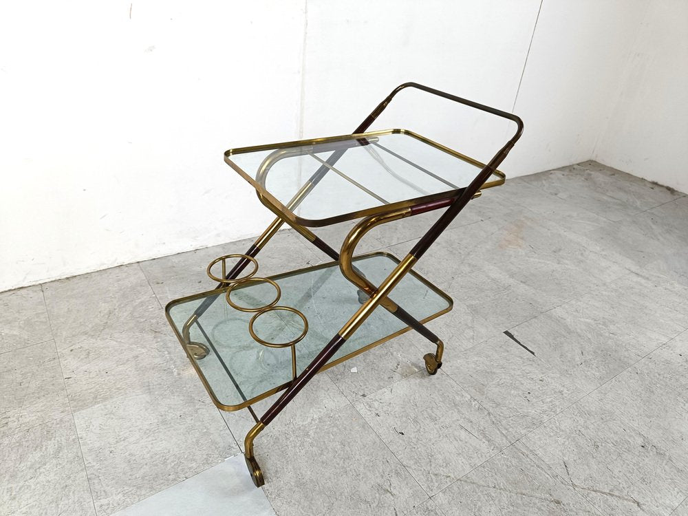 Vintage Italian Serving Trolley by Cesare Lacca, 1950s