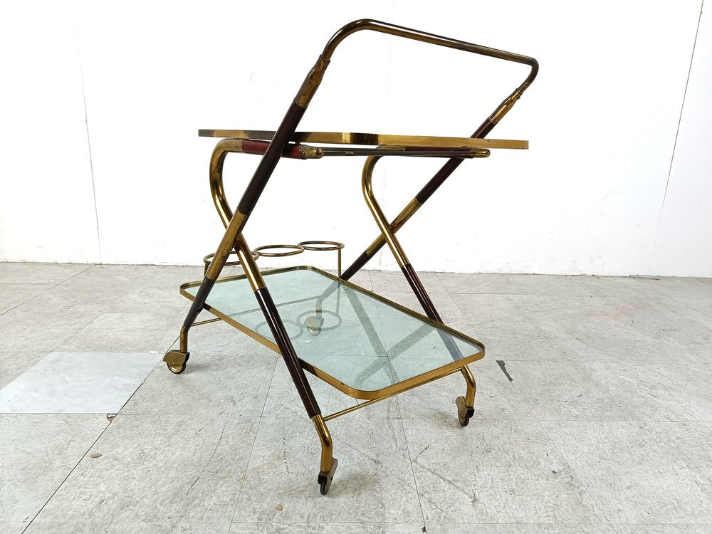 Vintage Italian Serving Trolley by Cesare Lacca, 1950s