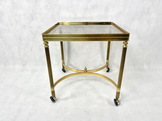 Vintage Italian Serving Trolley in Brass, 1960s-ZCY-1375474