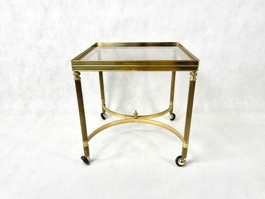 Vintage Italian Serving Trolley in Brass, 1960s-ZCY-1375474