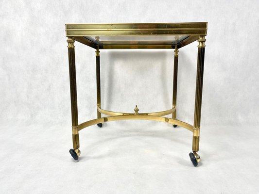 Vintage Italian Serving Trolley in Brass, 1960s-ZCY-1375474