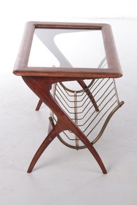 Vintage Italian Side Table with Magazine Rack by Ico Parisi, 1960s-EZZ-1065203