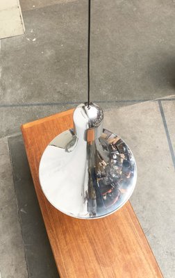 Vintage Italian Silver Pendant Lamp, 1970s-UAH-1293254