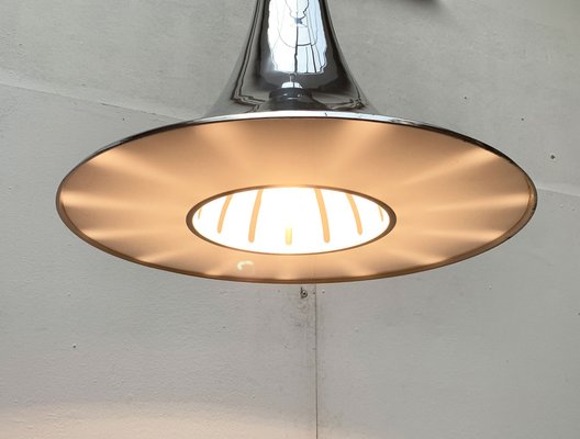 Vintage Italian Silver Pendant Lamp, 1970s-UAH-1293254