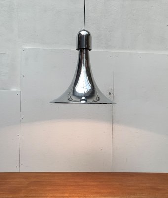 Vintage Italian Silver Pendant Lamp, 1970s-UAH-1293254