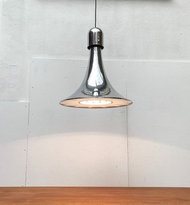 Vintage Italian Silver Pendant Lamp, 1970s-UAH-1293254