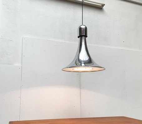 Vintage Italian Silver Pendant Lamp, 1970s-UAH-1293254