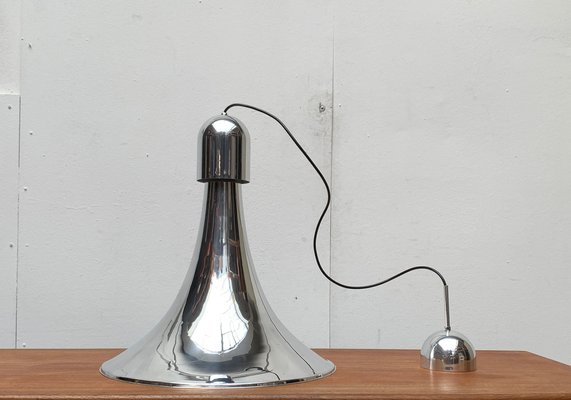 Vintage Italian Silver Pendant Lamp, 1970s-UAH-1293254