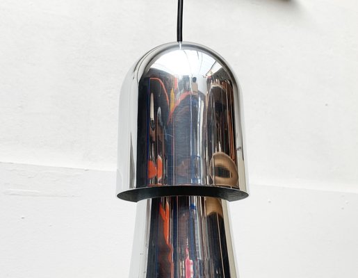 Vintage Italian Silver Pendant Lamp, 1970s-UAH-1293254