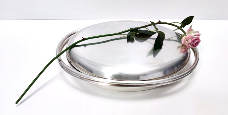 Vintage Italian Silver-Plated Metal Serving Plate by Lino Sabattini, 1970s-JPQ-2032417