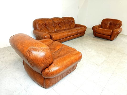 Vintage Italian Sofa Set, 1970s, Set of 3-IRH-1811269