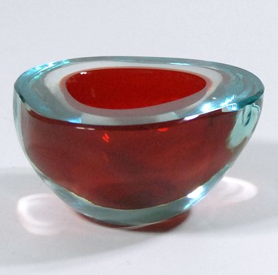 Vintage Italian Sommerso Glass Murano Bowl, 1970s-GIW-1776664